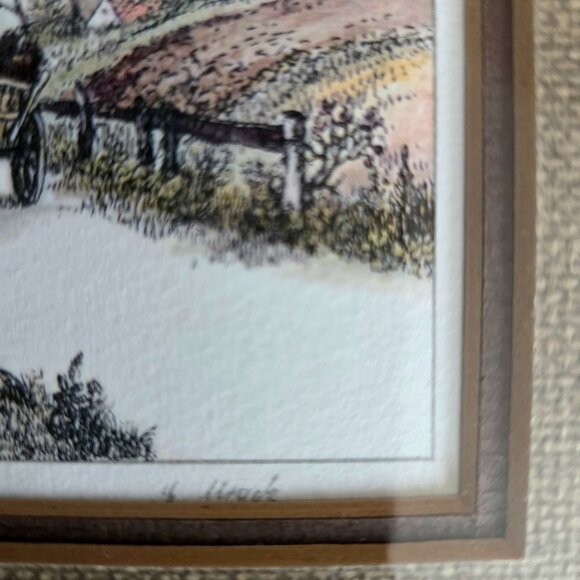 Art print ''Herbst'' signed by Ludwig Urack. 8 3/4'' x 8 3/4''. - Picture 3 of 5